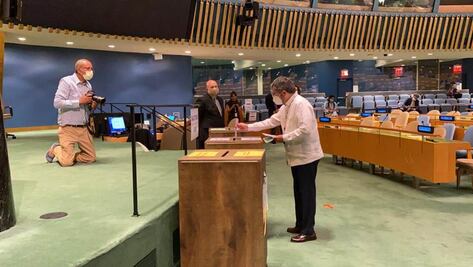 Emite voto Juan Ramón de la Fuente, representante de México en la ONU
