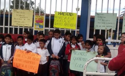 “¡Maestros, queremos clases, no sean flojos!”, gritan niños en Oaxaca