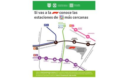 Conoce las opciones de transporte público para llegar a la Fórmula 1