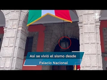 Beatriz Gutiérrez Müller publica video de cómo se vio el sismo en Palacio Nacional