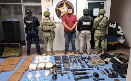 Cae líder del grupo delictivo "La Plaza" en Ciudad Obregón, Sonora; decomisan armas, drogas y vehículos en Cajeme