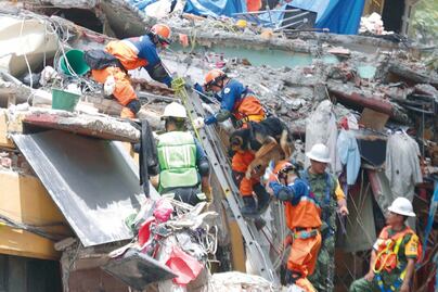 Japoneses e israelíes auxilian en Tlalpan