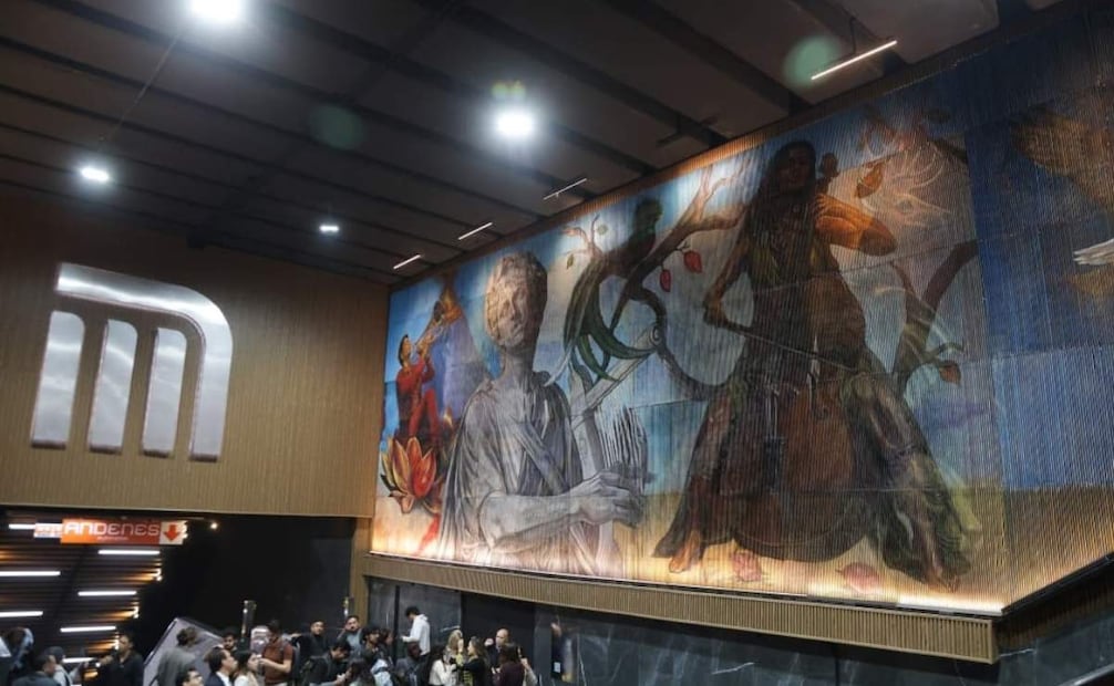 La obra que buscará convertirse en el mural holográfico más grande del mundo. | Foto: Carlos Mejía.
