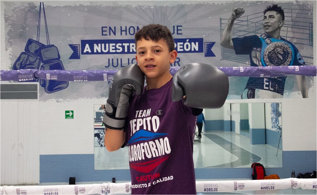 El Güerito de Tepito, el nuevo ídolo del Barrio Bravo en un entrenamiento. FOTO: Edgar Enríquez/ EL UNIVERSAL