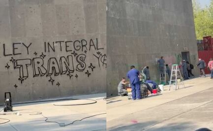 Marcha trans realiza pintas en San Lázaro; exigen justicia y respeto