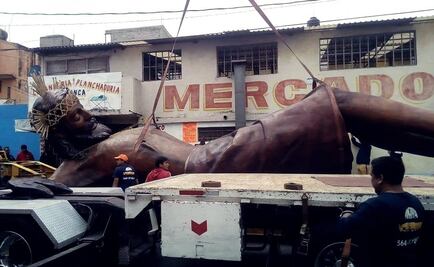 Colocan Cristo de 15 metros en Sierra de Tepotzotlán; vecinos acusan ecocidio 