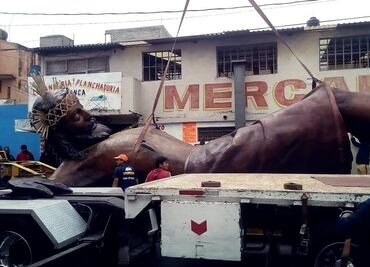 Colocan Cristo de 15 metros en Sierra de Tepotzotlán; vecinos acusan ecocidio