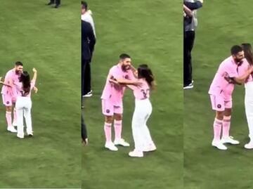 VIDEO: Antonella Rocuzzo confundió a Messi con Jordi Alba; se quedó cerca de besarlo