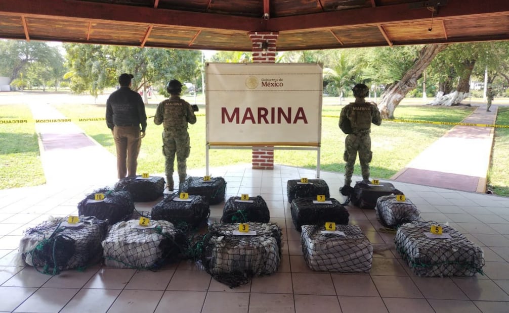 Aseguramiento de cocaína en Michoacán por parte de la Semar. Foto: especial