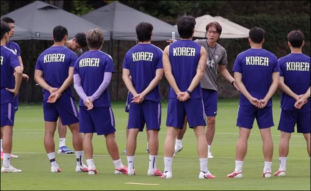 Corea del Sur en entrenamiento, durante el Mundial de 2026 - Foto: @thekfa en Instagram