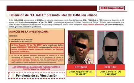 SSPC destaca detención de “El Gafe”, presunto jefe regional del CJNG