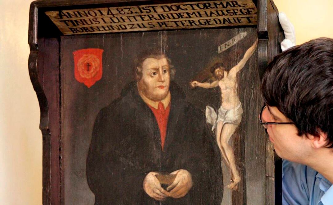 Retrato de Lutero, el único original de su casa natal. FOTO: Archivo/EFE.