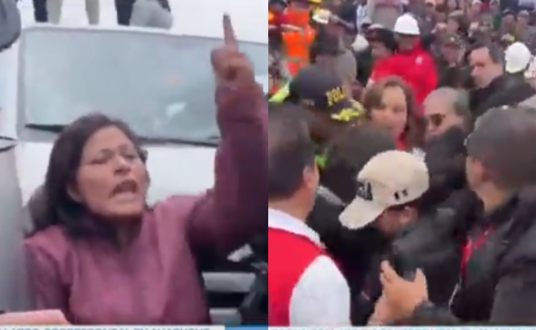 Boluarte había participado este sábado en la inauguración de una carretera en un distrito ayacuchano, donde fue agredida. Foto: Captura video