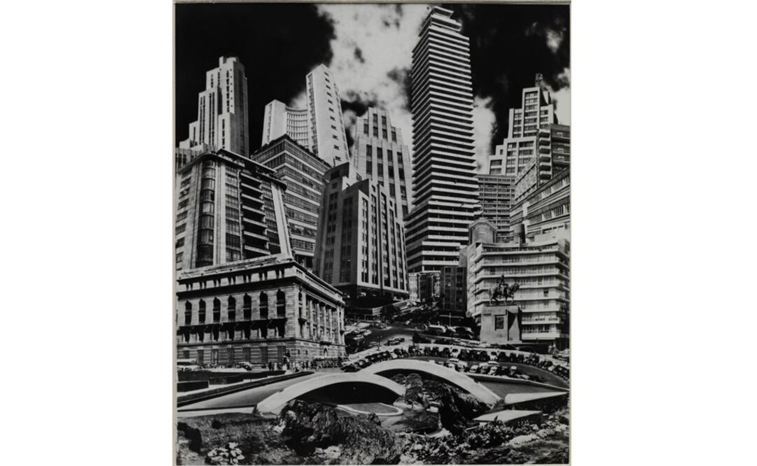 Lola Álvarez Bravo. Anarquía arquitectónica en la ciudad de México (Architectural Anarchy in Mexico City), about 1954. Collection of González Rendón Family. © Center for Creative Photography. Foto: Rodrigo Chapa, cortesía de the Art Institute of Chicago