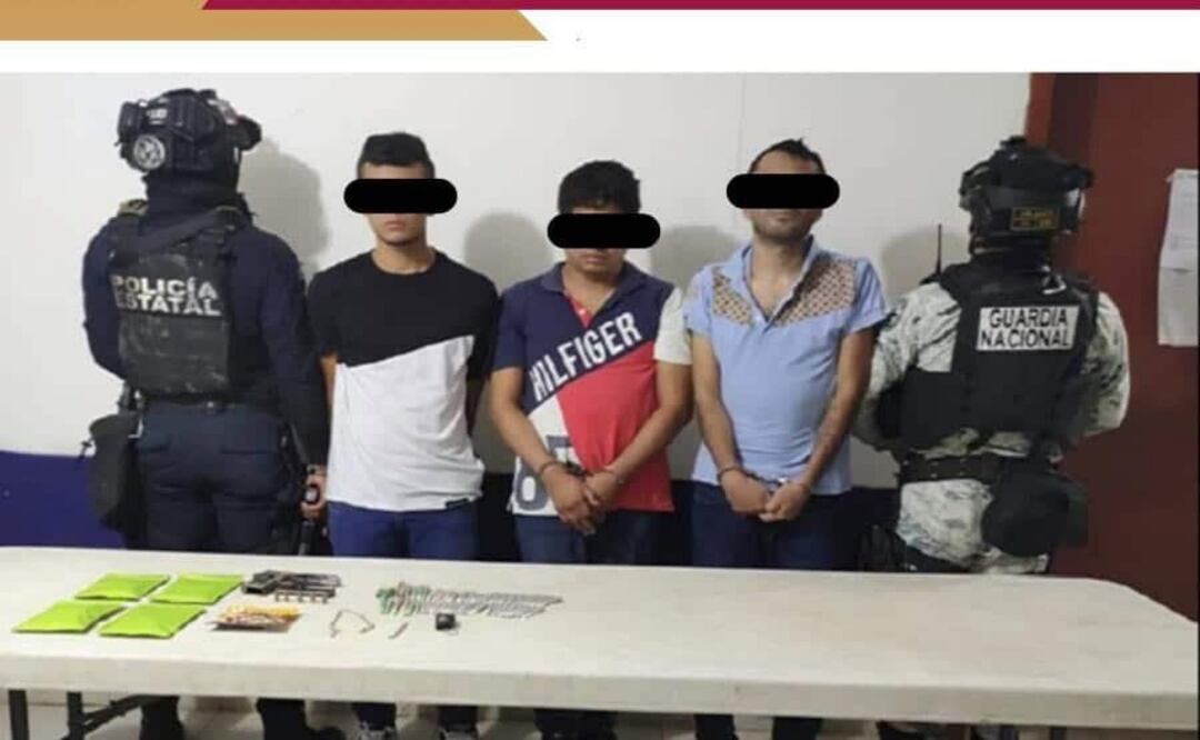 Caen tres presuntos secuestradores en Tabasco; rescatan a dos víctimas. Foto: Especial