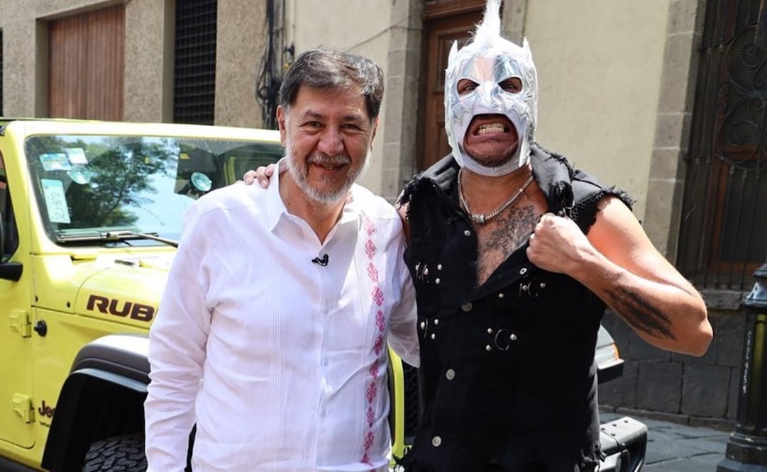 Fernández Noroña y Escorpión Dorado durante la entrevista para YouTube. Foto: Facebook Escorpión Dorado