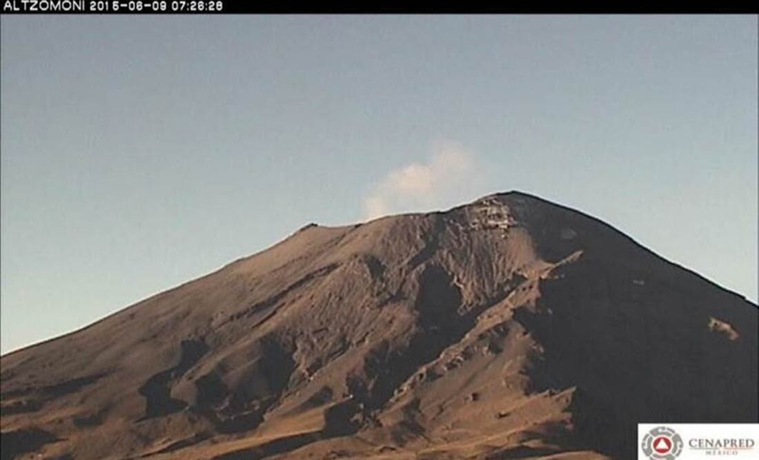 The Volcanic Traffic Light remains in Yellow Phase 2. (Photo: Cenapred )