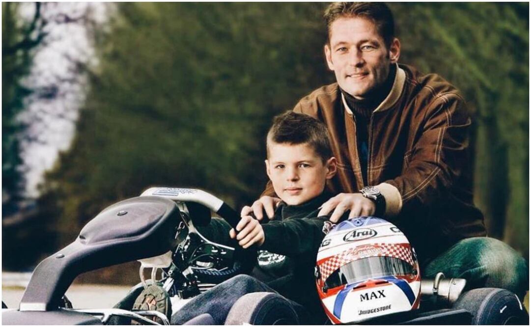 Jos y Max Verstappen en un kart cuando el actual piloto de F1 era niño - Foto: maxverstappen1 (Instagram)