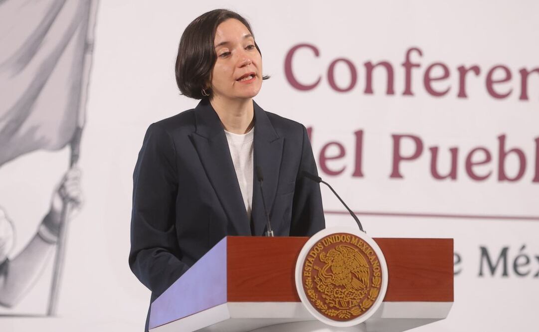 Marcela Figueroa, titular del Secretariado Ejecutivo del Sistema Nacional de Seguridad Pública (SESNSP) en la mañanera del 11 de marzo del 2025. Foto: Gabriel Pano / EL UNIVERSAL