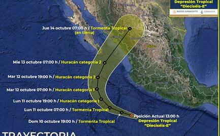 Sinaloa en alerta por tormenta tropical 16-E 