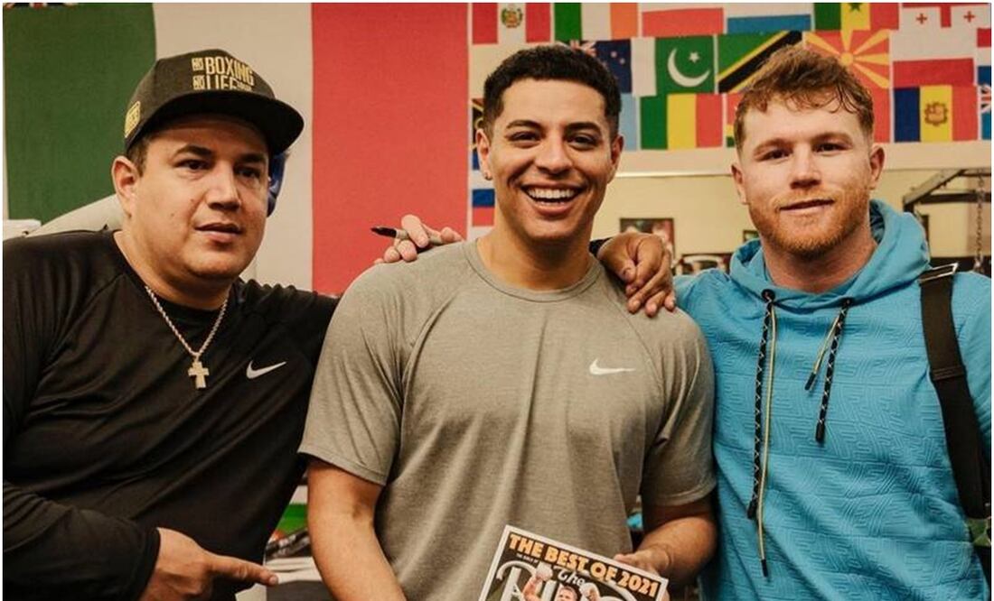 Canelo Álvarez se prepara para su próxima pelea junto a Eduin Caz, vocalista de Grupo Firme / FOTO: Instragra: @Canelo