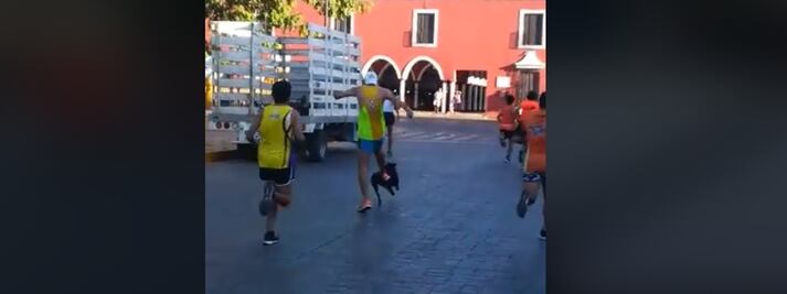 Piden castigo para maratonista que pateó a perro