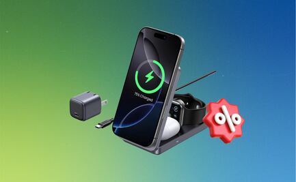 Cargador UGREEN 3 en 1 con Qi2 y MagSafe: 33% de descuento en Amazon México para iPhone, AirPods y Apple Watch