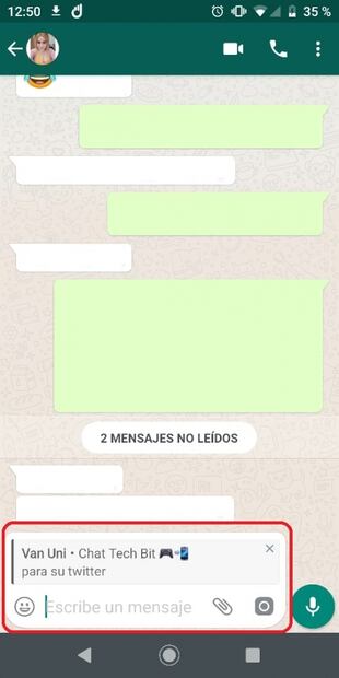 Cómo responder mensajes de un grupo de WhatsApp en privado