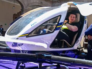 Samuel García se sube a dron autónomo volador y esto pasó
