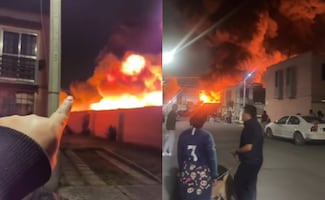 Se registra incendio en Tultepec, Estado de México; bomberos laboran para apagar el fuego