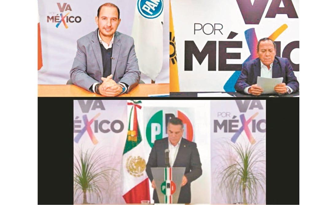 La alianza Va por México está conformada por los partidos de oposición PAN, PRI y PRD. Foto: ESPECIAL