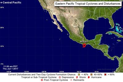 Se forma la tormenta tropical Beatriz en el Pacífico