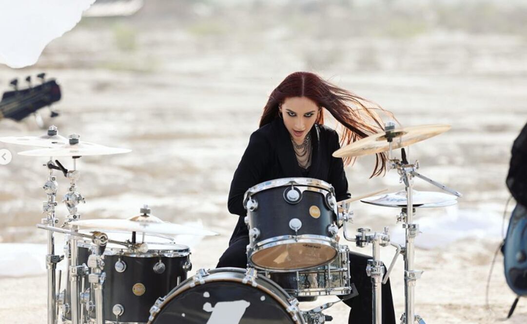 Paulina Villarreal, mexicana que ganó premio como mejor baterista de rock 2023. Foto: Instagram