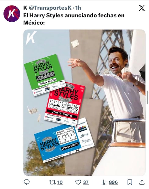 Las redes sociales estallaron por el anuncio de las nuevas fechas en CDMX. Foto: 'X'