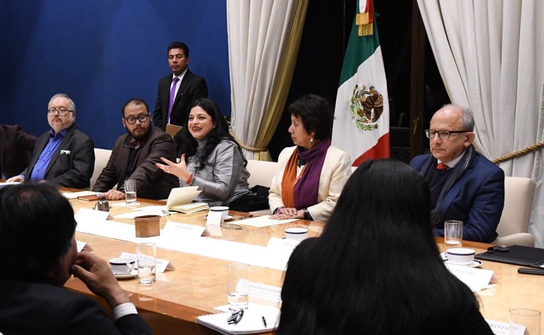 Reunión entre la secretaria de Cultura, Alejandra Frausto y sindicatos (Tomada de Twitter @alefrausto)