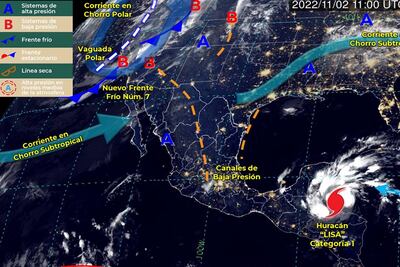 “Lisa” se convierte en huracán categoría 1; se localiza a 200 kilómetros de Q. Roo