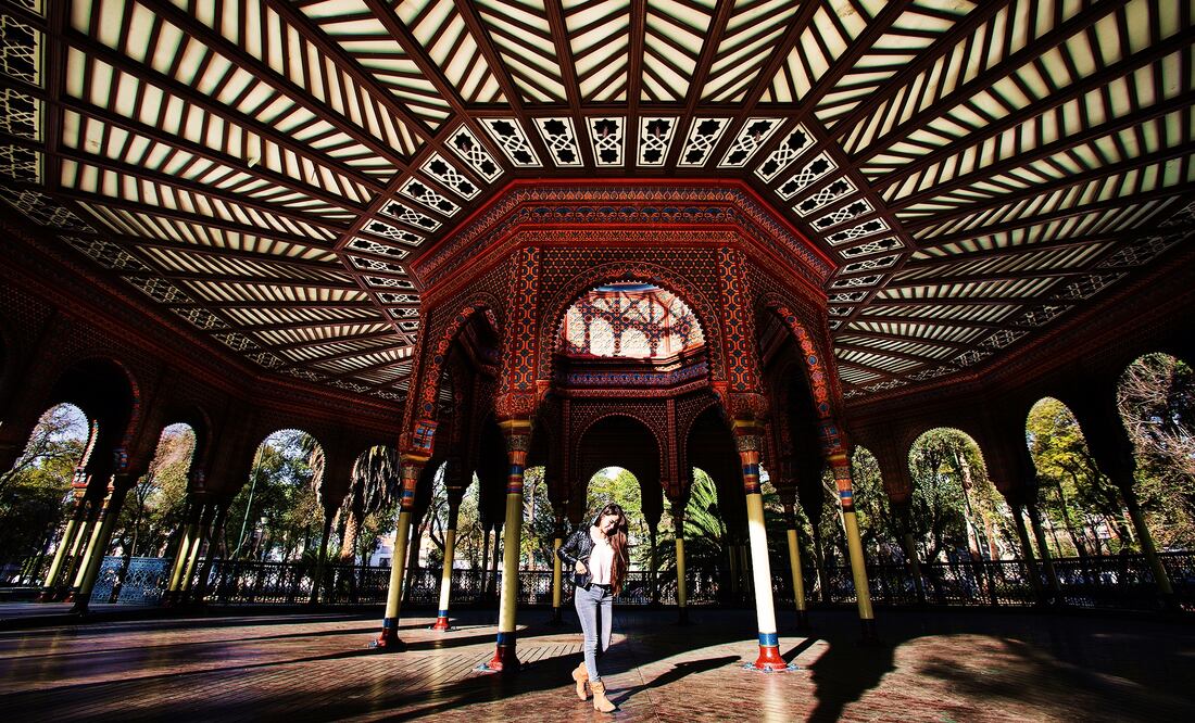 El Kiosco Morisco, en Santa María la Ribera. (Foto: Alan Carranza/El Universal)