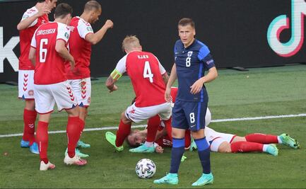 Christian Eriksen se desploma en partido entre Dinamarca y Finlandia