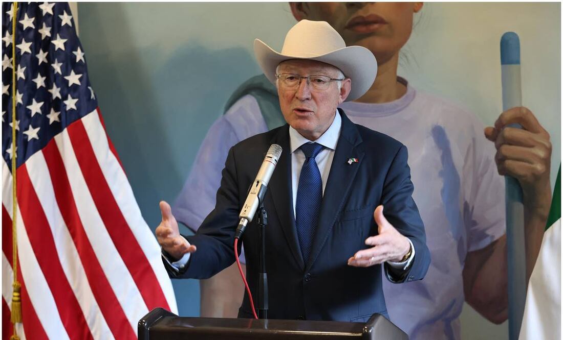 Última conferencia a los medios de comunicación del embajador de Estados Unidos en México, Ken Salazar. Foto: Diego Simón / EL UNIVERSAL