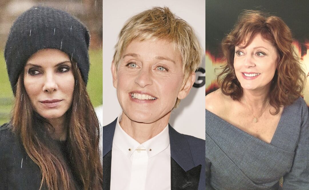 Sandra Bullock, Ellen DeGeneres, Susan Sarandon. (Archivo. EL UNIVERSAL)