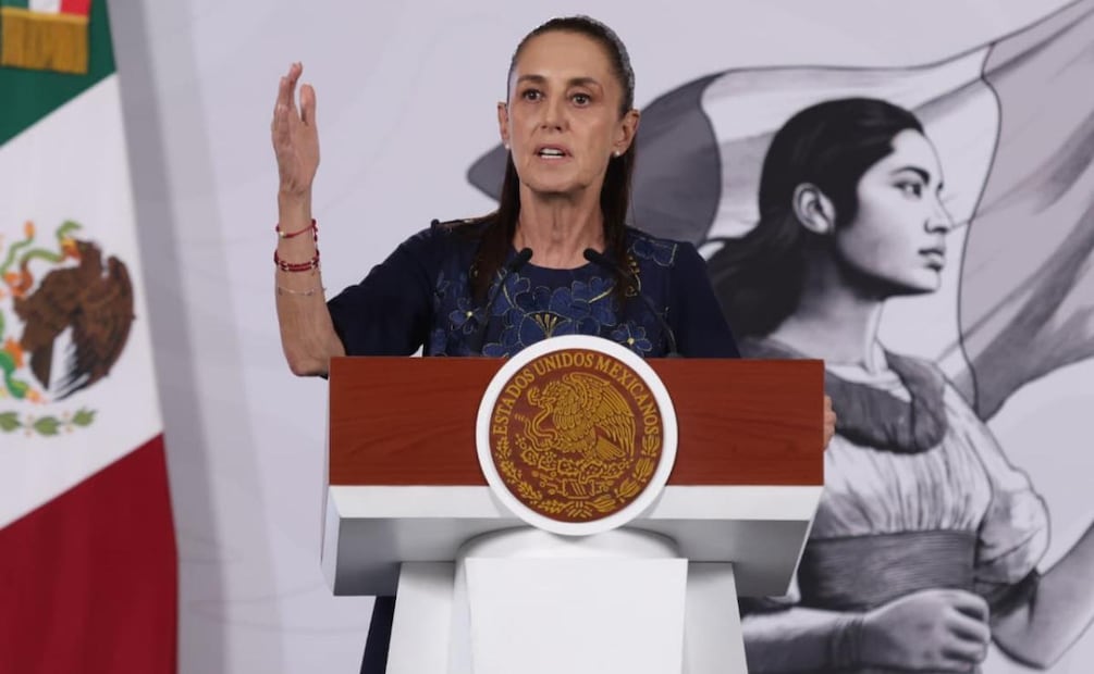 Presidenta Claudia Sheinbaum durante su conferencia de prensa desde Palacio Nacional (28/05/2026). Foto: Carlos Mejía / EL UNIVERSAL