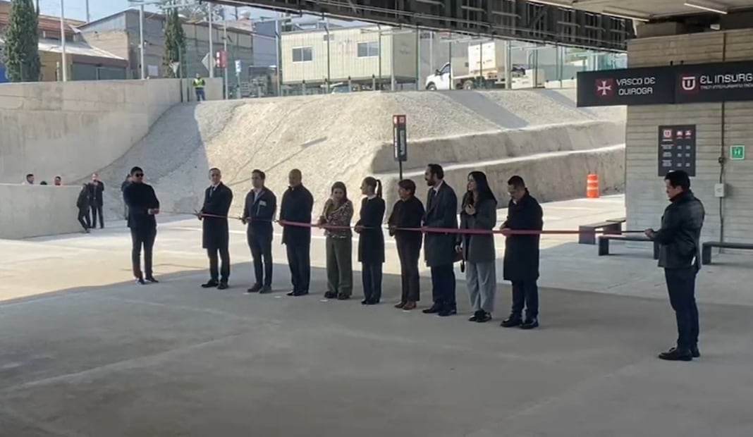 Inauguran último tramo del Tren Interurbano México–Toluca El Insurgente; Sheinbaum y Brugada encabezan acto. Foto: Captura de pantalla