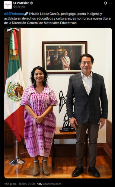 Nadia López García, nueva titular de la Dirección General de Materiales Educativos. Foto: captura de pantalla