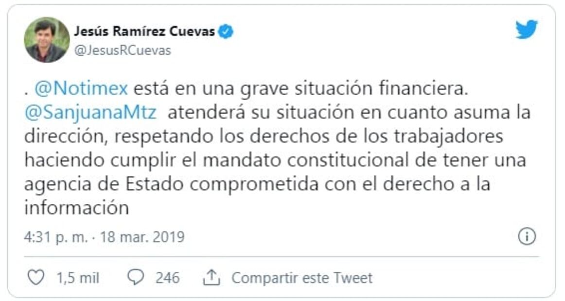 Las polémicas de Sanjuana Martínez en Notimex