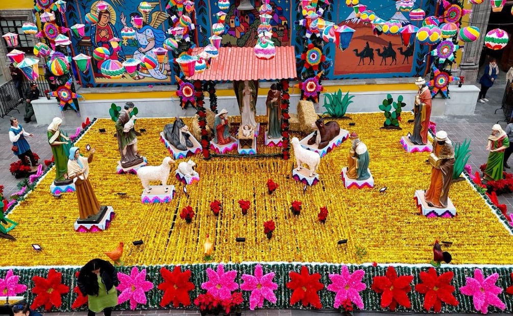 Inauguran Belén Navideño en el Palacio de Cortés; artesanos de Coyoacán dan vida a la tradición. Foto: Especial