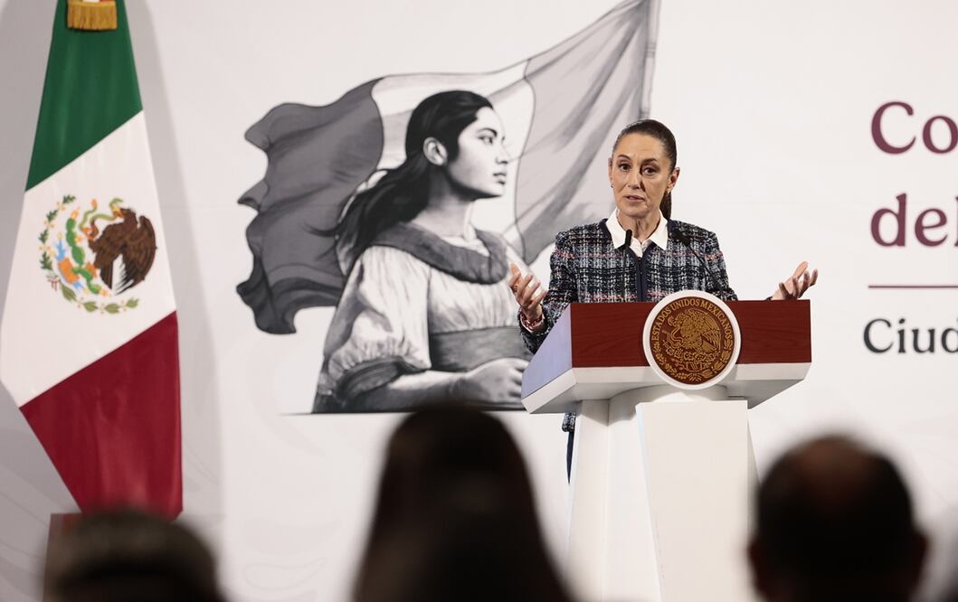 La presidenta Claudia Sheinbaum, el 6 de febrero de 2025. Foto: EFE