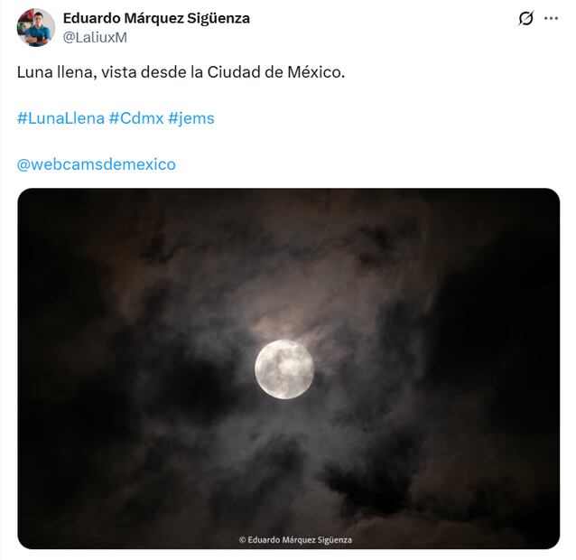 Superluna del Castor 2025 desde México. Foto: X
