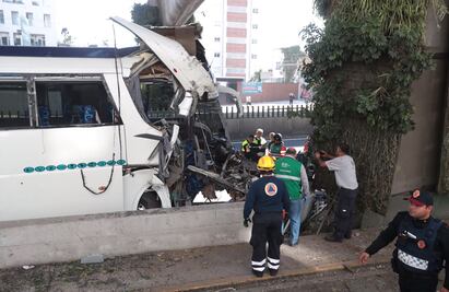 Tras choque en el Segundo Piso del Periférico, piden a la Sobse que revise el pilar afectado