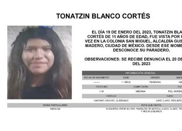 Hallan con vida a Tonatzin, menor desaparecida en la Gustavo A. Madero