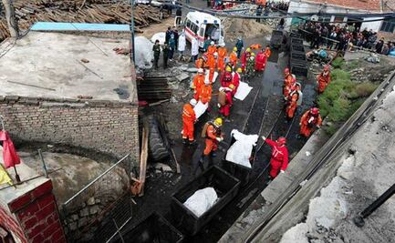 Derrumbe de una mina en China deja 10 muertos